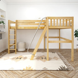 HIGHRISE NS : Corner Loft Beds Twin High Corner Loft Bed, Slat, Natural