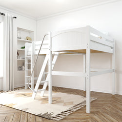 HIGHRISE WP : Corner Loft Bed Twin High Corner Loft Bed, Panel, White