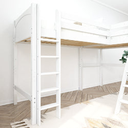 HIGHRISE WP : Corner Loft Bed Twin High Corner Loft Bed, Panel, White