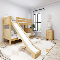 JOLLY XL 1 NP : Play Bunk Beds Twin XL Medium Bunk Bed with Slide, Panel, Natural