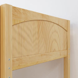 KICKS12 NP : Study Loft Beds Low Loft Bed with Cube & 6 Drawer Dressers, Twin, Panel, Natural