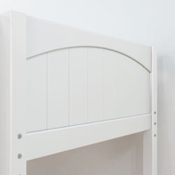 KICKS12 WP : Study Loft Beds Low Loft Bed with Cube & 6 Drawer Dressers, Twin, Panel, White