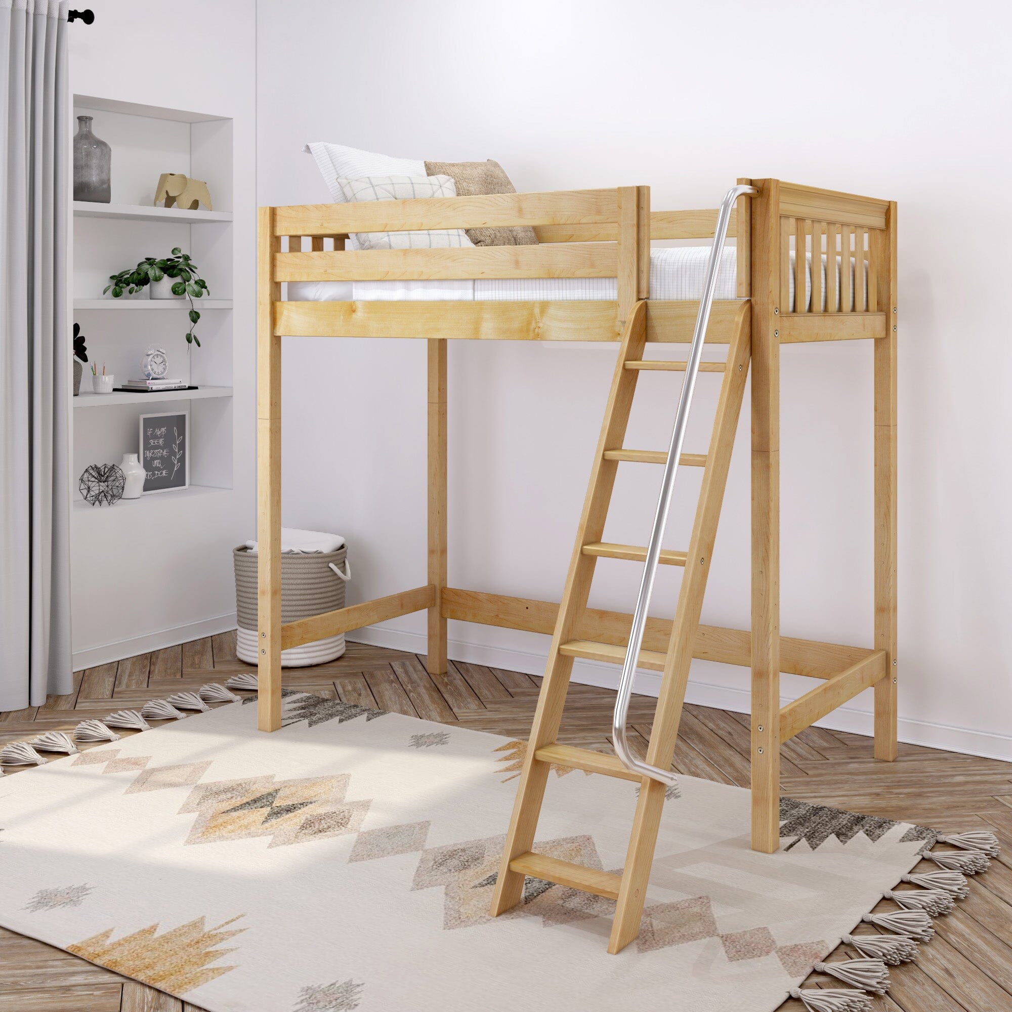 Twin High Loft Bed with Ladder – Maxtrix Kids