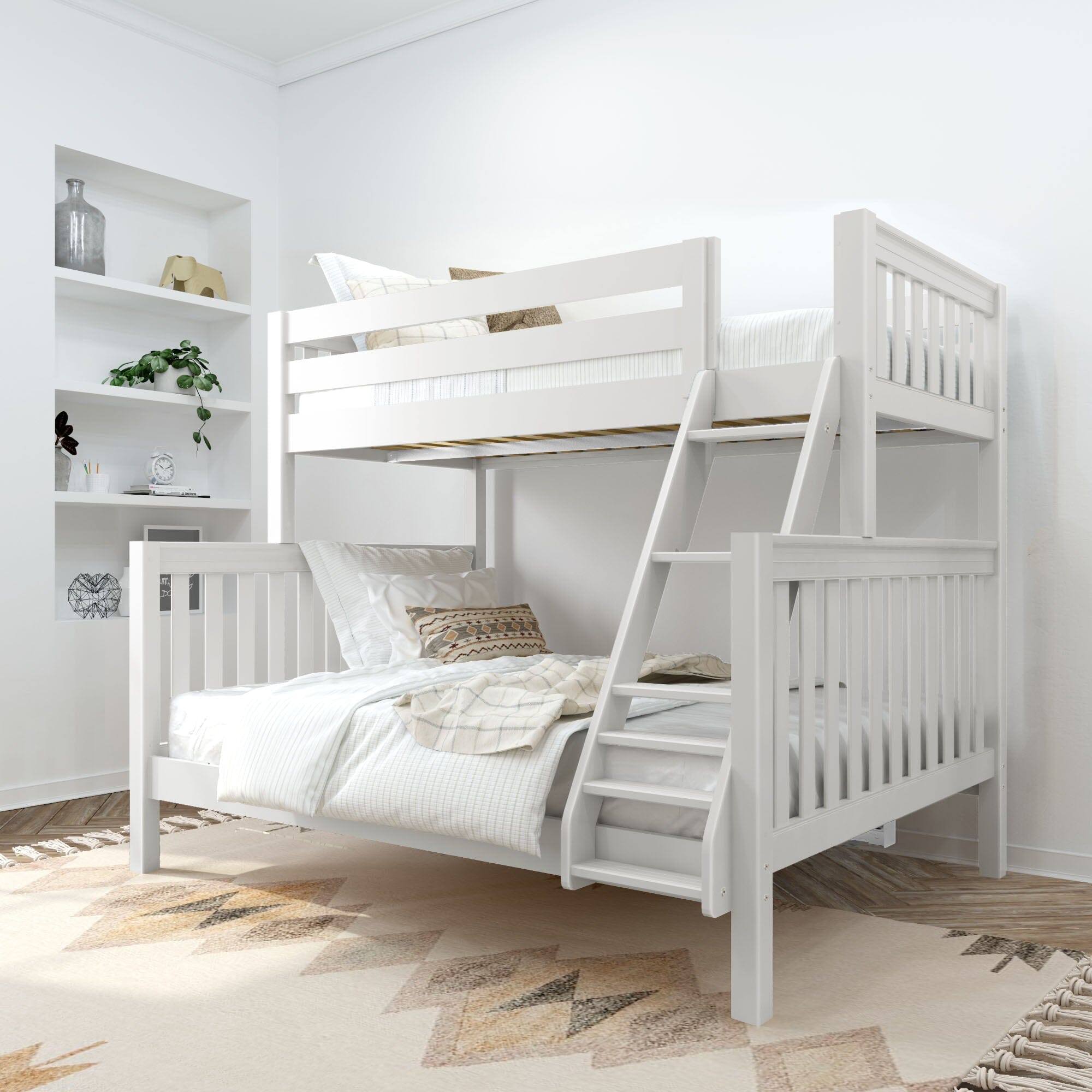 Twin XL over Queen High Bunk Bed with Angled Ladder – Maxtrix Kids