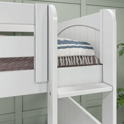 QUATTRO XL WP : Multiple Bunk Beds Twin XL High Corner Bunk Bed, Panel, White