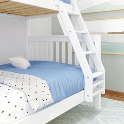 SLANT WS : Bunk Bed High Twin over Full Bunk Bed, Slat, White