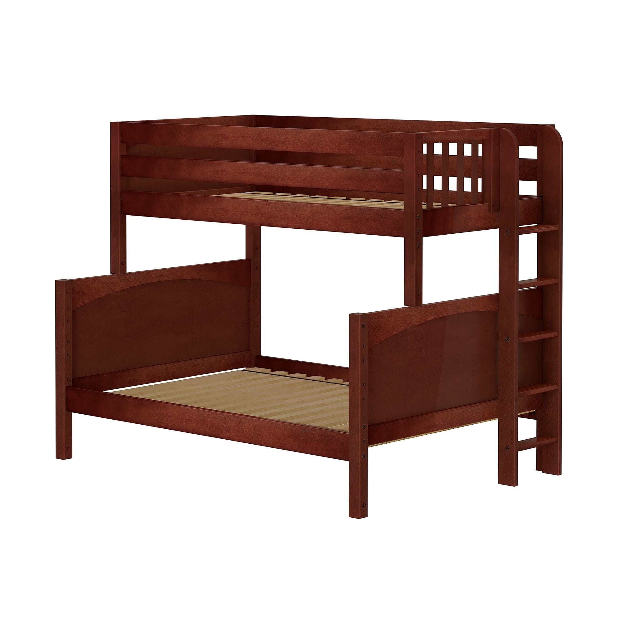 Twin over Full Medium Bunk Bed with Straight Ladder on End – Maxtrix Kids