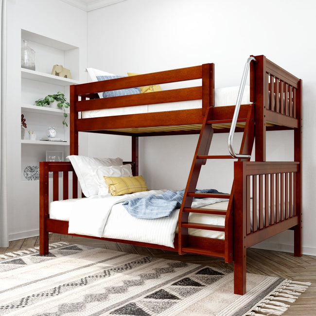 Twin over Full Medium Bunk Bed with Angled Ladder – Maxtrix Kids