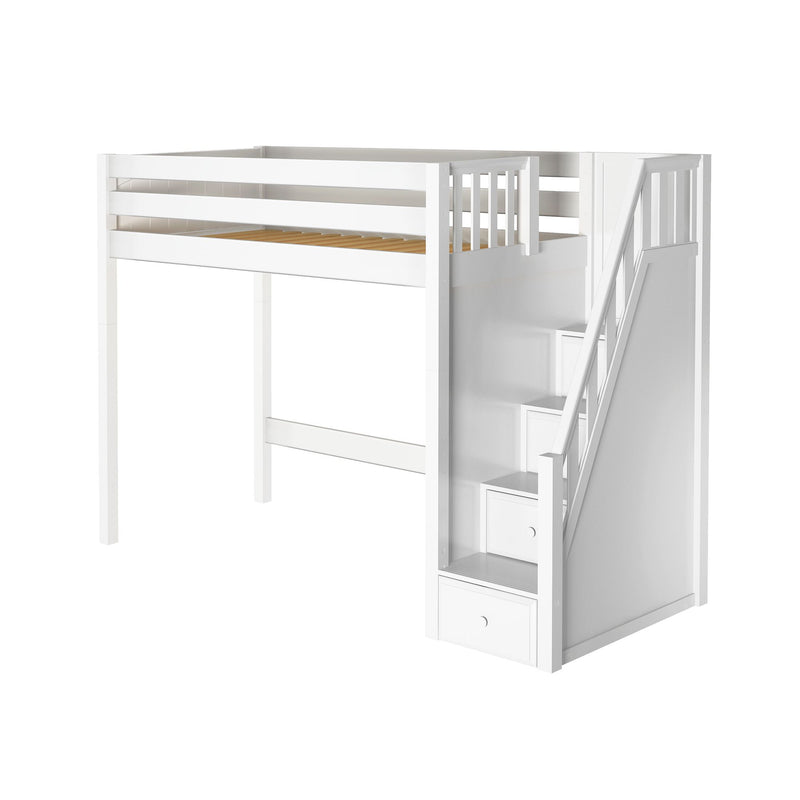 Twin High Loft Bed with Stairs – Maxtrix Kids