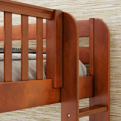 SUMMIT 1 CS : Corner Loft Beds Twin Full High Corner Loft Bed with Ladders on End, Slat, Chestnut