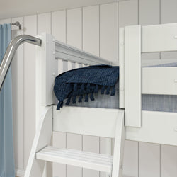 SUMMIT WS : Corner Loft Beds Twin Full High Corner Loft Bed, Slat, White