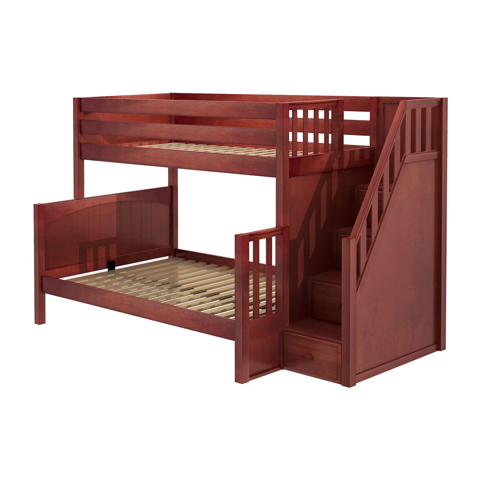 Twin over Full Medium Bunk Bed with Stairs – Maxtrix Kids