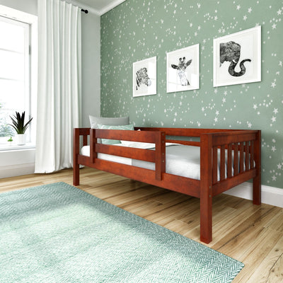 YEAH CS : Kids Beds Twin Toddler Bed, Slat, Chestnut