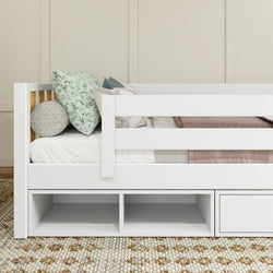 YEAH MWS CD : Kids Beds Twin Toddler Bed with Dresser and Cubbie