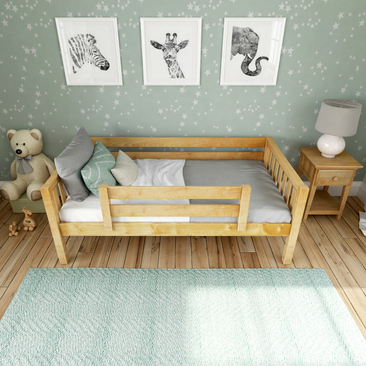 YEAH NS : Toddler Bed Twin Toddler Bed, Slat, Natural