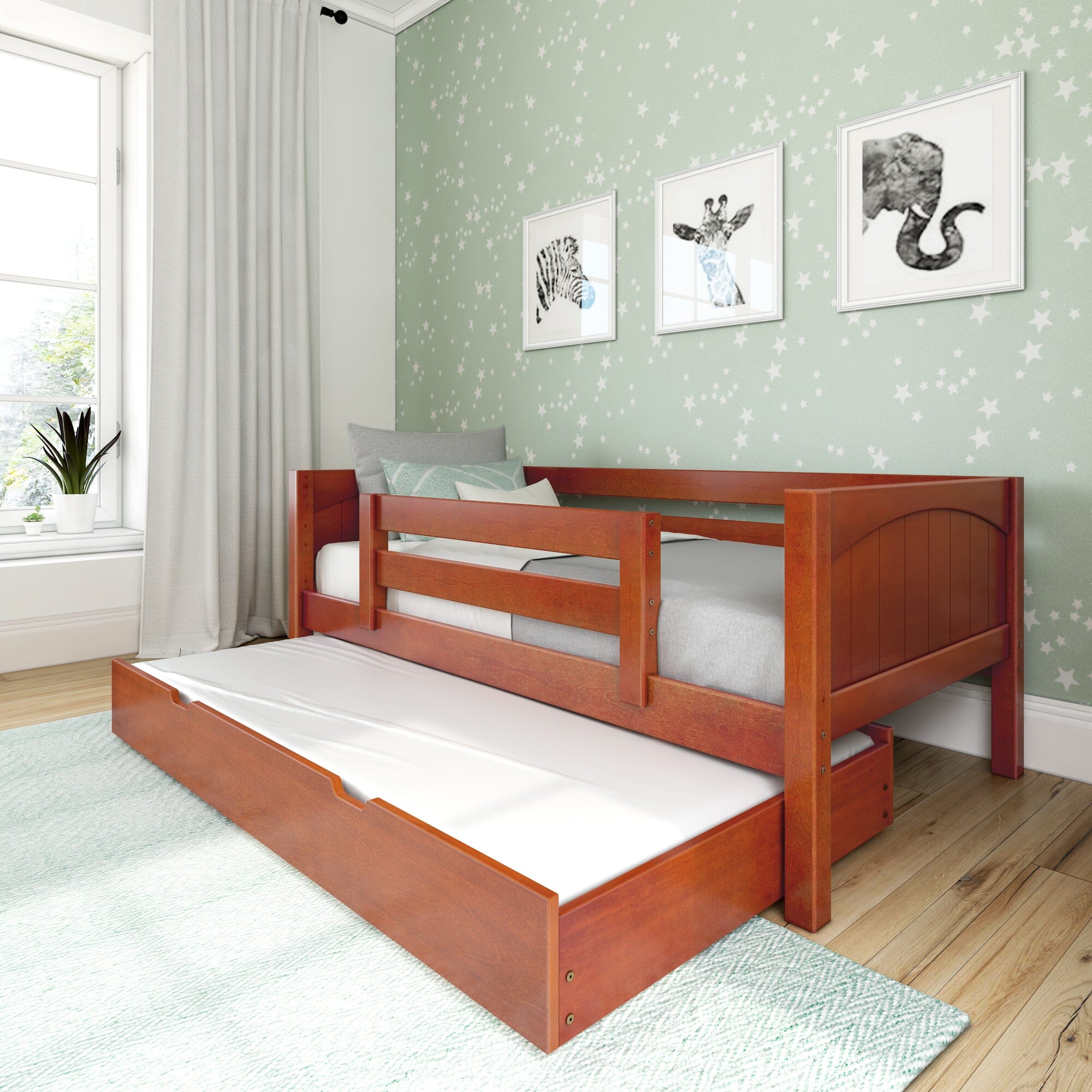 Twin Toddler Bed with Trundle Bed Maxtrix Kids