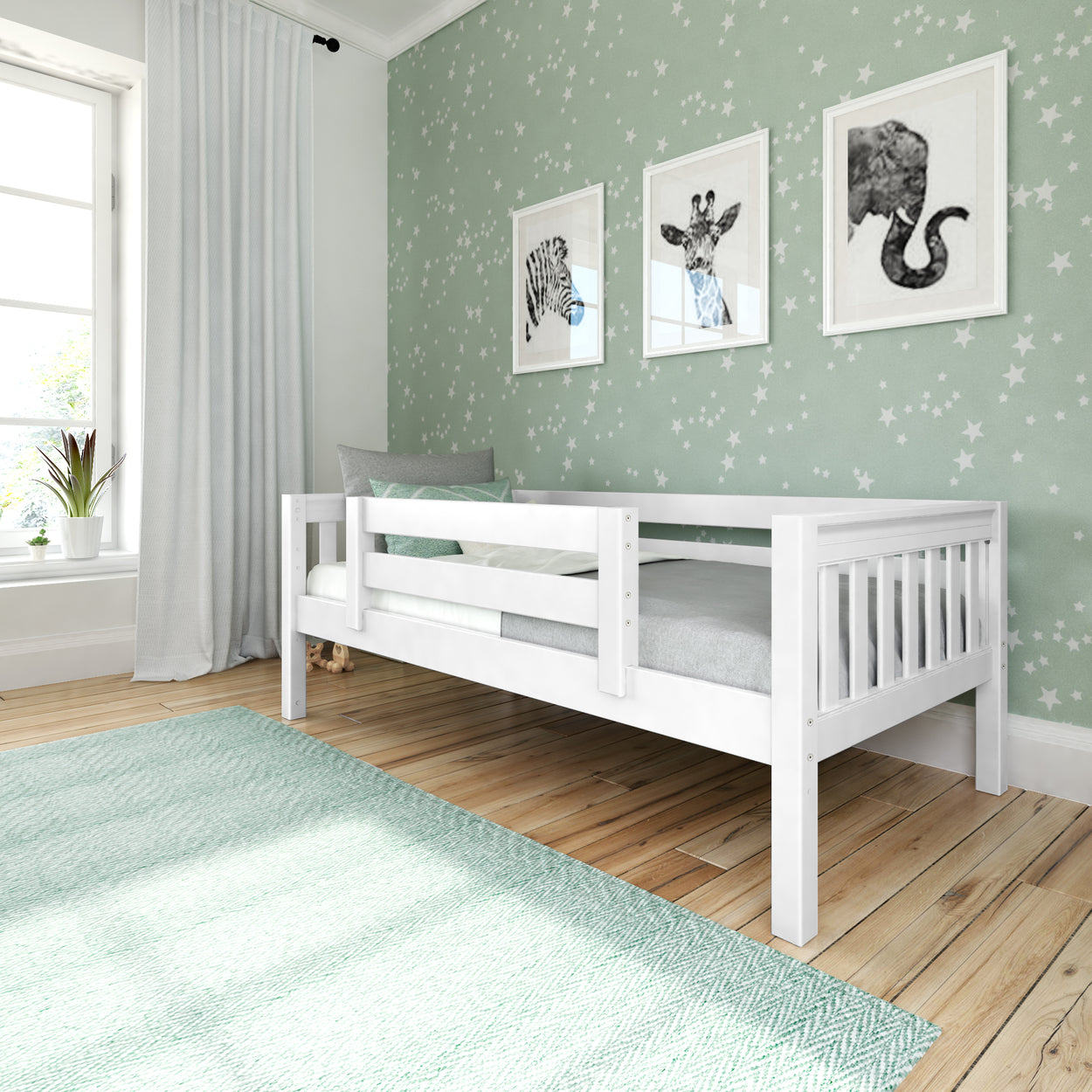 YEAH WS : Toddler Bed Twin Toddler Bed, Slat, White