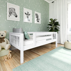 YEAH WS : Toddler Bed Twin Toddler Bed, Slat, White