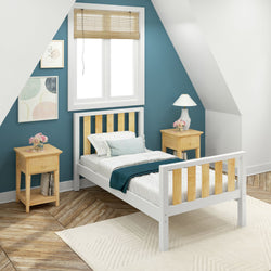 1180 MWS : Kids Beds Modern Twin Traditional Bed with Low Bed End