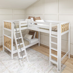 TRIO MWS : Multiple Bunk Beds Modern Twin High Corner Loft Bunk Bed